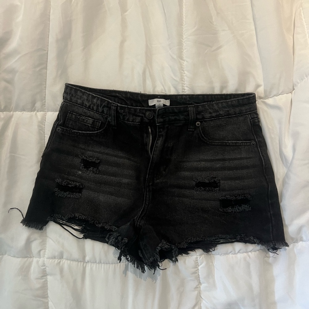 BP black denim shorts, size 30
